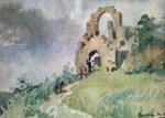 Fortgate, Landscape Painting by M. K. Kelkar, Watercolour on Paper, 10.5 X 14.5